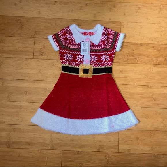 NWT Girls Size M 8 Christmas Holiday Ugly Sweater Dress - Picture 1 of 2